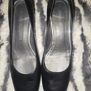 Stuart Weitzman Black Leather Heels